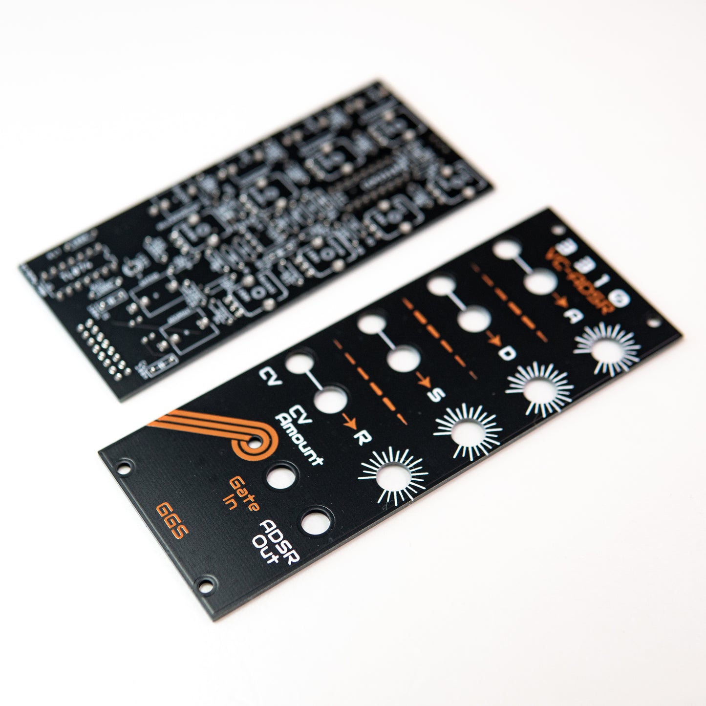 AS3310 / CEM3310 ADSR (Attack Decay Sustain Release) Erorack module PCB and Front Panel kit for DIY synthesiser.