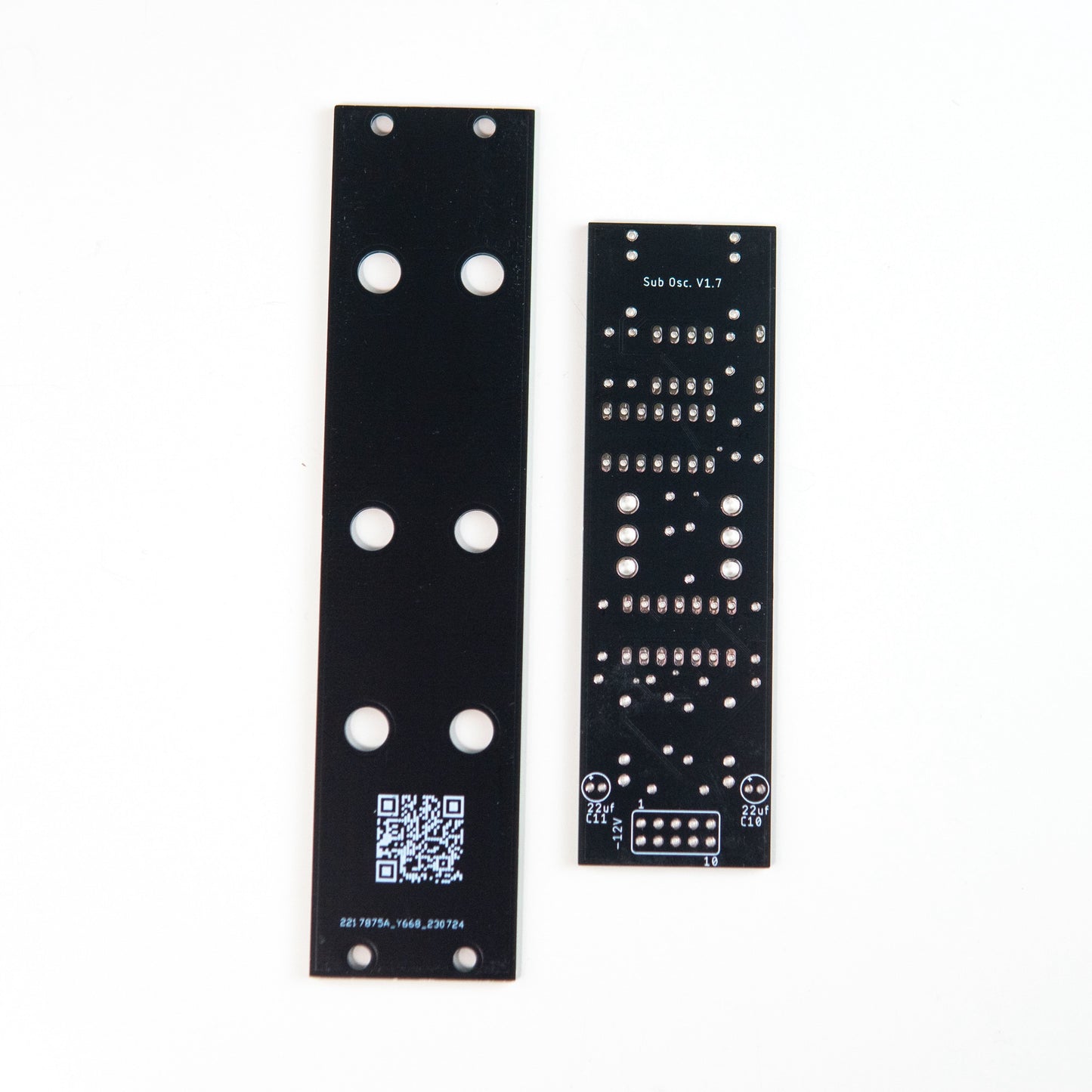 Eurorack sub-octave generator module featuring 4024 CMOS IC. Versatile octave switches and high-quality construction for modular synth enthusiasts. Ideal for rich sound layering and experimentation.