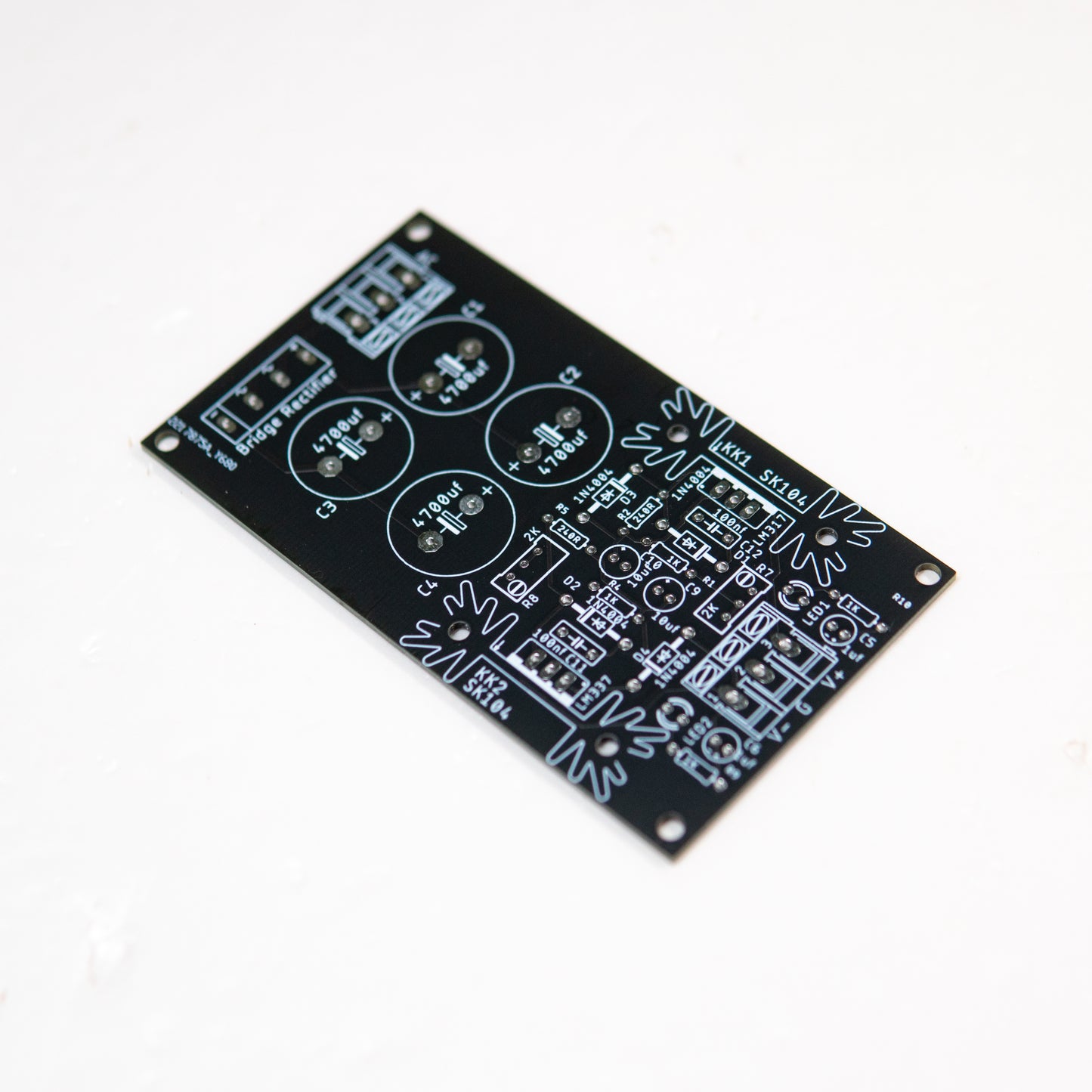 Dual Rail AC Power Supply PCB (LM317 / LM337)