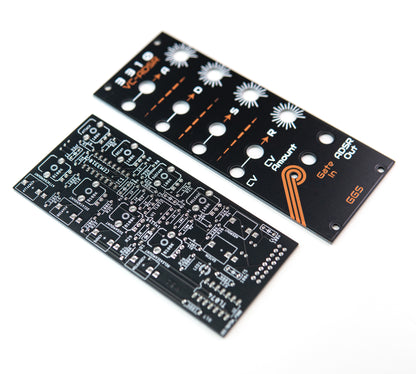 AS3310 / CEM3310 ADSR (Attack Decay Sustain Release) Erorack module PCB and Front Panel kit for DIY synthesiser.