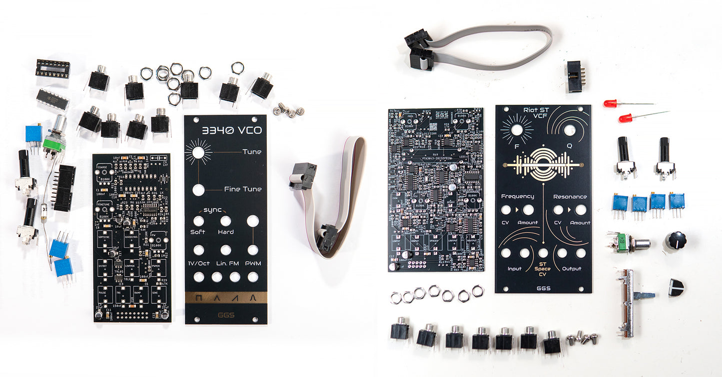 Analog Voice Starter Pack – 3340 VCO + Riot ST VCF Complete DIY Kits
