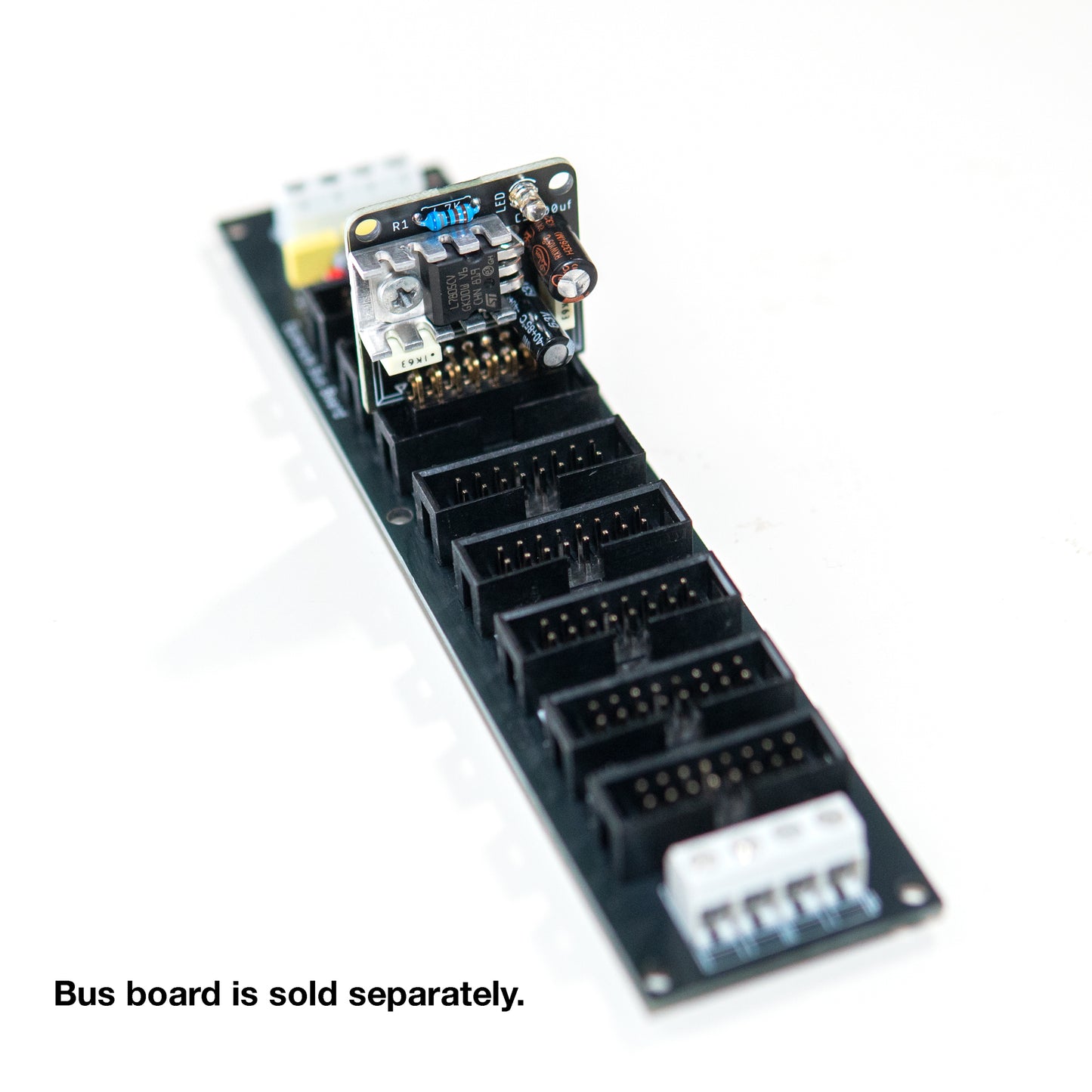 5V PSU / regulator for eurorack modular synth. Fully built and installed directly on the bus board. 