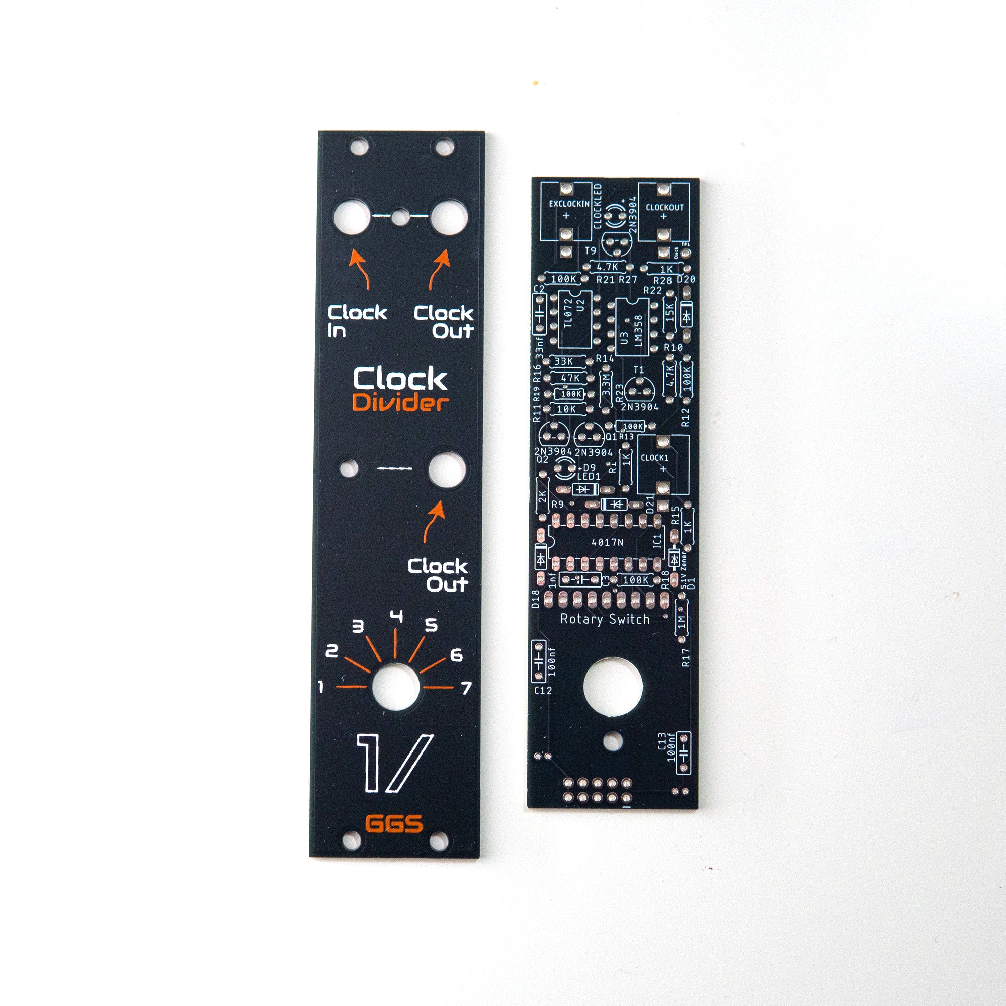 Clock Divider / Eurorack / PCB and Front Panel – Guru Gara Synth