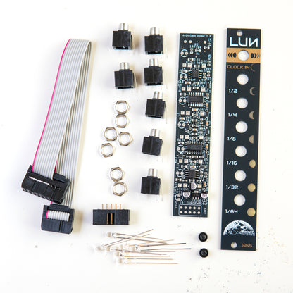 LUN | Clock Divider | DIY Eurorack Full Kit | 4HP