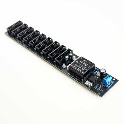 Eurorack power supply and bus board, power distribution. Synth PSU. +12V, -12V and +5V voltage regulator.