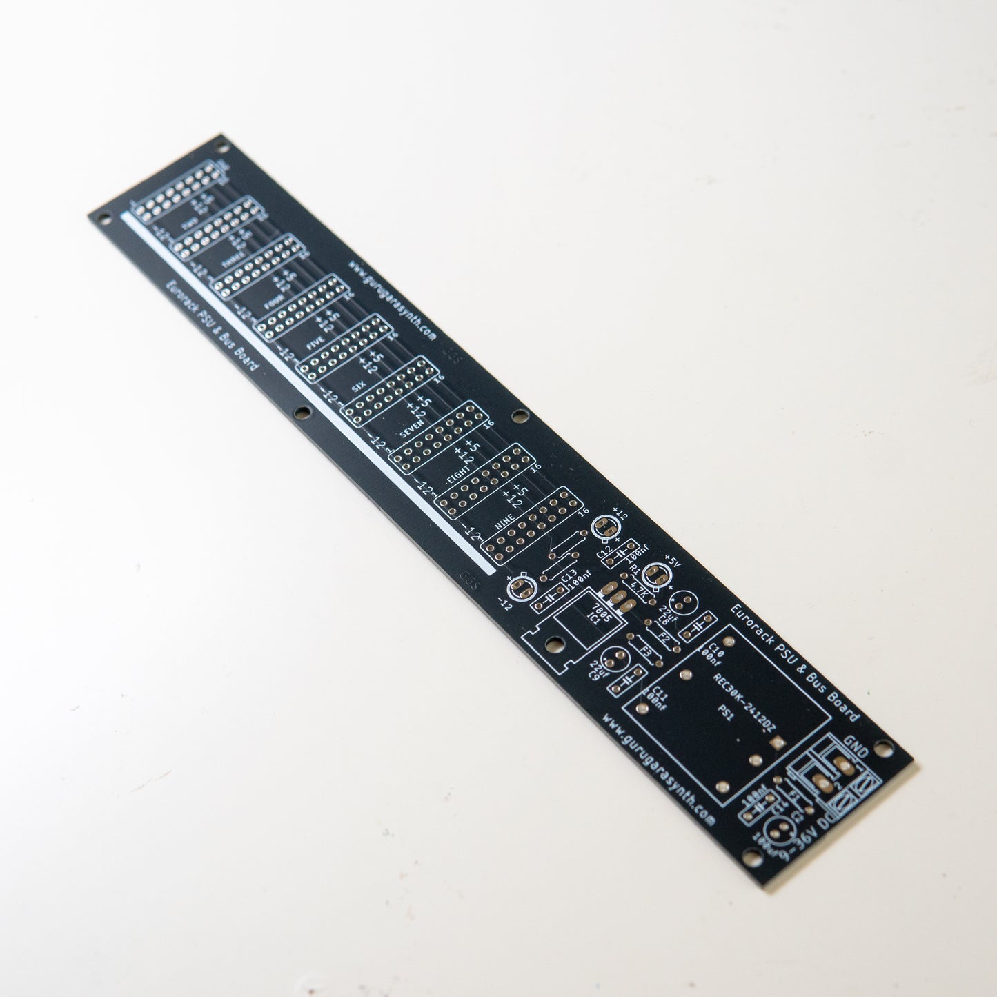 Guru Gara Synth DIY Eurorack PSU & Bus Board [PCB Only]