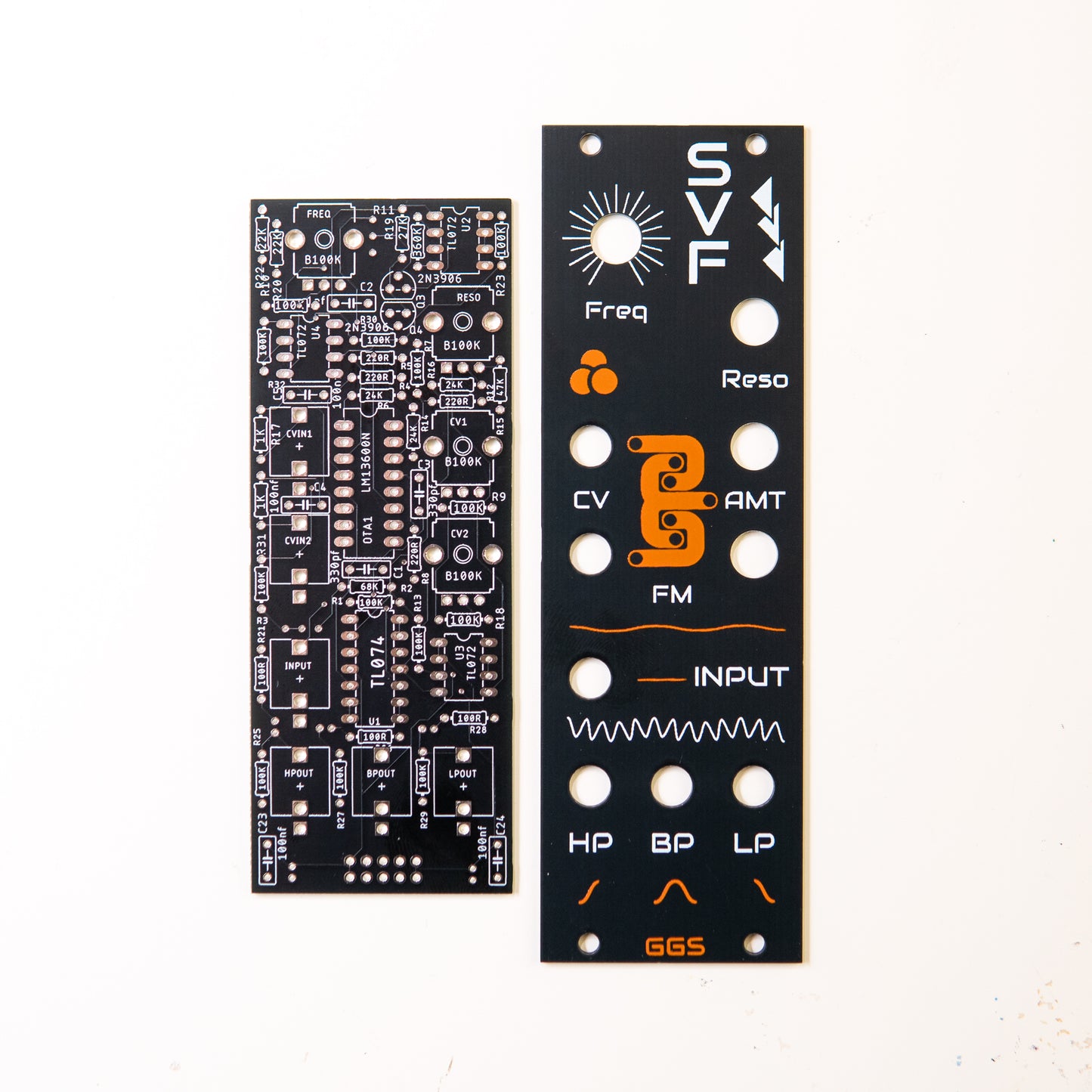 State Variable Filter | Eurorack DIY Kit – PCB & Panel | OTA Core | 8HP
