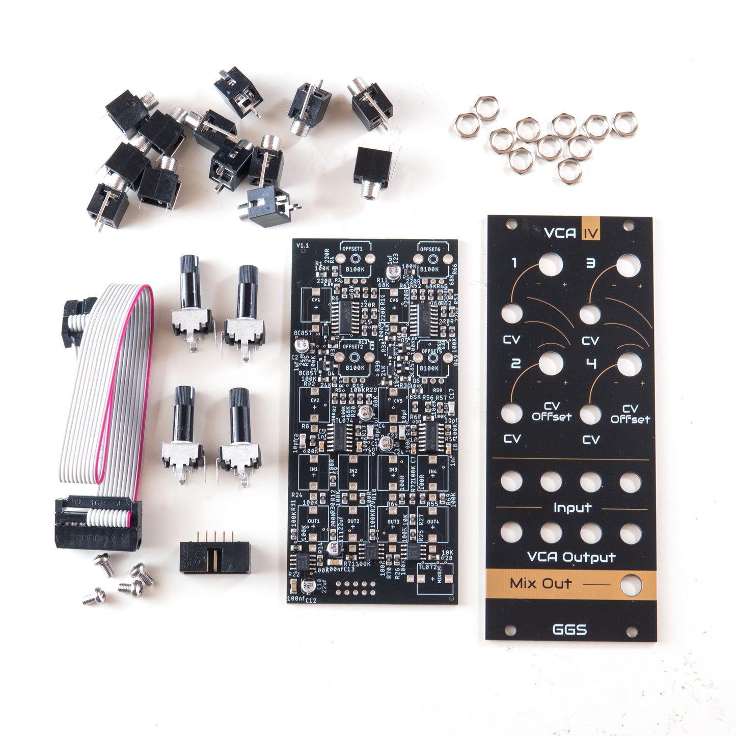 VCA IV: Quad OTA VCA - Complete DIY Eurorack Kit